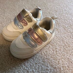 H&M Baby Cream Sneakers with Metallic Velcro Straps